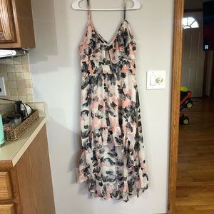 High low ruffle dress